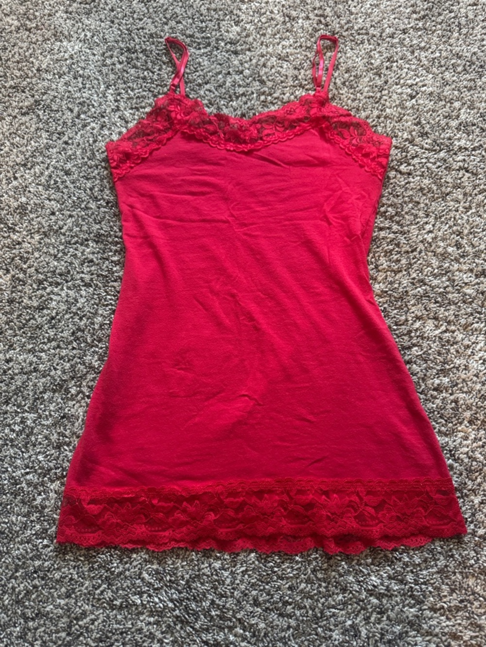 Panhandle Slim Red Lace Trim Camisole